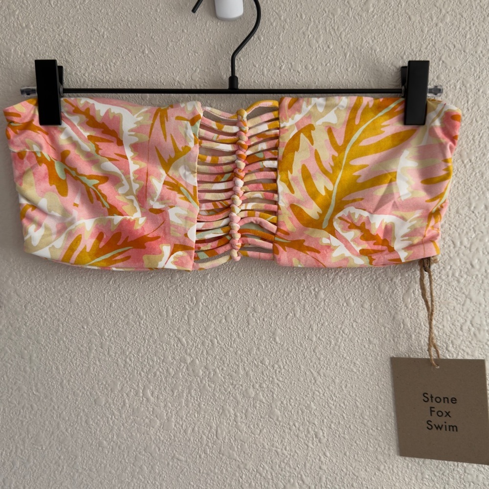 STONE FOX SWIM Inez Bikini Top in Hot Tropix - Picture 2 of 7